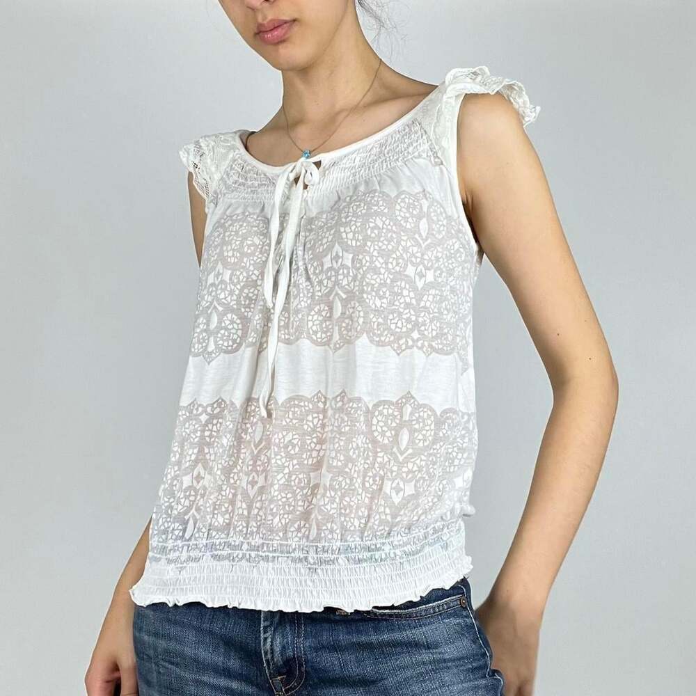 American Rag Cie Women's White Vest